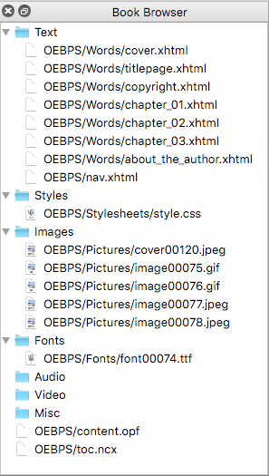 Book Browser set to shopw full book paths.